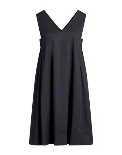 Peserico Easy Woman Mini Dress Navy Size 6 Cotton, Elastane In Blue