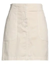 Peserico Easy Woman Mini Skirt Ivory Size 6 Cotton, Elastane In White