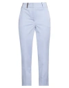 Peserico Easy Woman Pants Azure Size 4 Cotton, Elastane In Blue