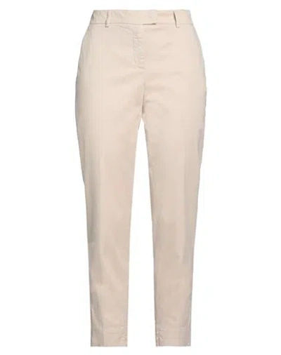 Peserico Easy Woman Pants Beige Size 10 Cotton, Elastane