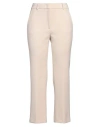 Peserico Easy Woman Pants Beige Size 0 Polyester, Viscose, Cotton, Elastane
