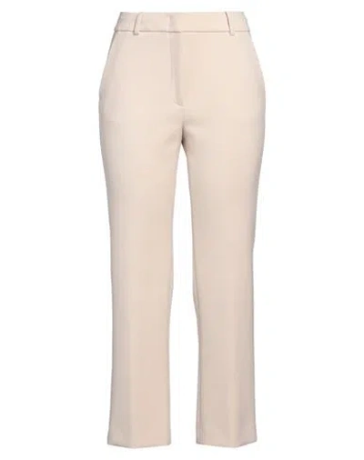 Peserico Easy Woman Pants Beige Size 0 Polyester, Viscose, Cotton, Elastane