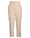 Peserico Easy Woman Pants Beige Size 10 Polyester, Viscose, Elastane, Cotton In Beige