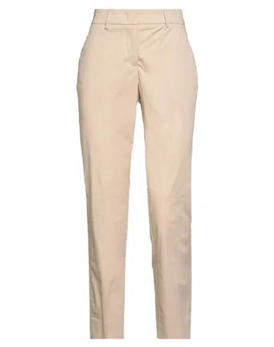 Peserico Easy Woman Pants Beige Size 14 Cotton, Elastane In Pink