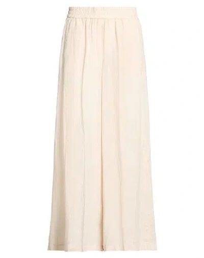 Peserico Easy Woman Pants Beige Size 16 Linen In Neutral