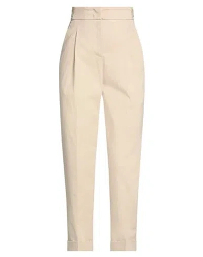 Peserico Easy Woman Pants Beige Size 2 Cotton, Elastane