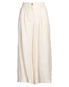 Peserico Easy Woman Pants Beige Size 6 Linen In Beige