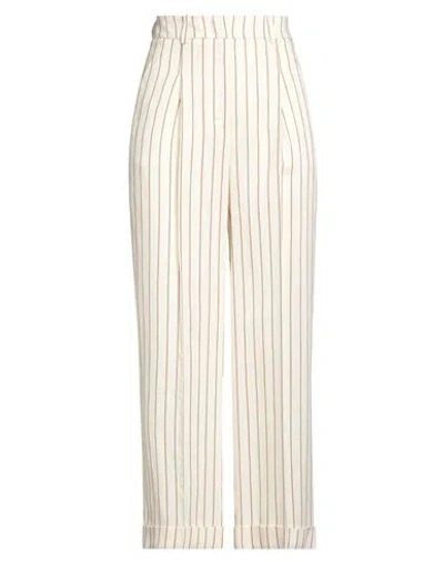 Peserico Easy Woman Pants Beige Size 6 Viscose, Acetate, Linen In White