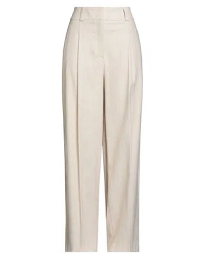 Peserico Easy Woman Pants Beige Size 6 Wool, Viscose, Polyamide, Polyester, Elastane In Neutral