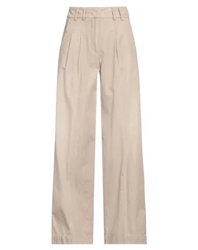 Peserico Easy Woman Pants Beige Size 8 Cotton