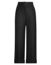 Peserico Easy Woman Pants Black Size 10 Virgin Wool, Viscose, Polyamide, Elastane