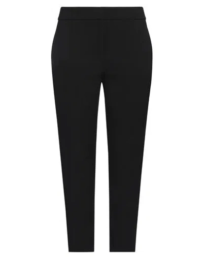 Peserico Easy Woman Pants Black Size 12 Polyester, Viscose, Cotton, Elastane In Black