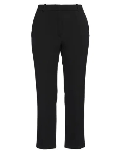 Peserico Easy Woman Pants Black Size 14 Polyester, Viscose, Cotton, Elastane