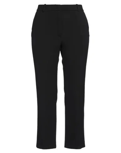 Peserico Easy Woman Pants Black Size 14 Polyester, Viscose, Cotton, Elastane In Black