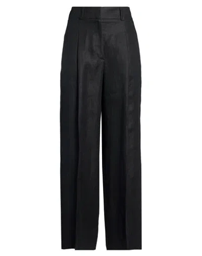 Peserico Easy Woman Pants Black Size 4 Linen