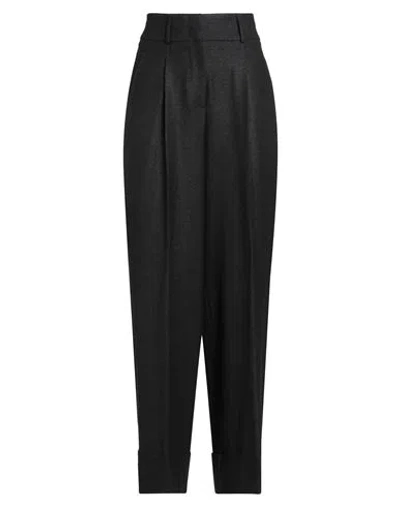 Peserico Easy Woman Pants Black Size 6 Virgin Wool, Viscose, Polyamide, Elastane