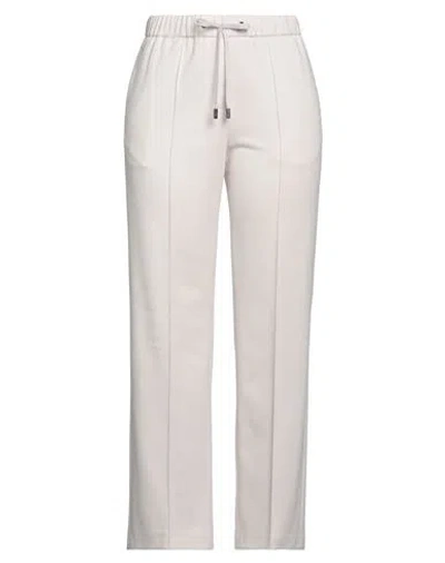 Peserico Easy Peserico Woman Pants Off White Size 6 Polyester, Cotton, Merino Wool, Cashmere In Pink