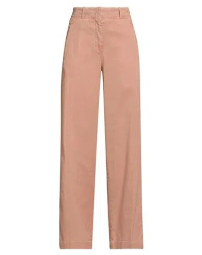 Peserico Easy Woman Pants Blush Size 8 Cotton, Tencel, Silk, Elastane In Brown