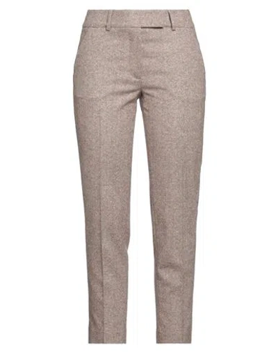 Peserico Easy Woman Pants Brown Size 6 Wool, Polyester, Polyamide, Silk, Elastane
