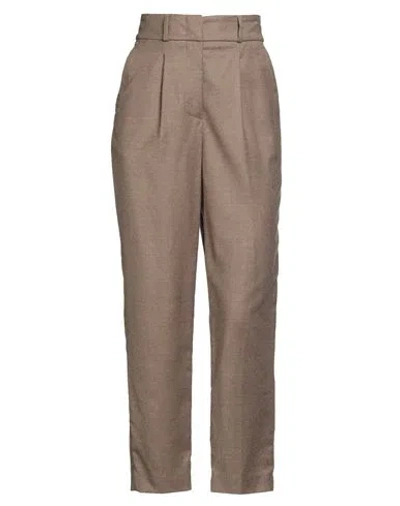 Peserico Easy Woman Pants Brown Size 2 Virgin Wool, Elastane