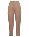 Peserico Easy Peserico Woman Pants Camel Size 4 Cotton, Tencel, Silk, Elastane In Beige