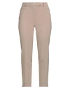 Peserico Easy Woman Pants Camel Size 10 Polyester, Viscose, Cotton, Elastane In Beige