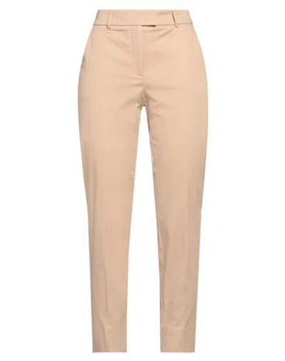 Peserico Easy Woman Pants Camel Size 4 Cotton, Elastane In Beige