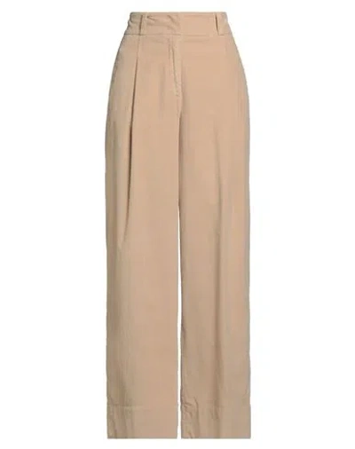 Peserico Easy Woman Pants Camel Size 6 Cotton, Elastane In Neutral