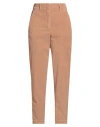 Peserico Easy Woman Pants Camel Size 6 Cotton, Elastane In Brown