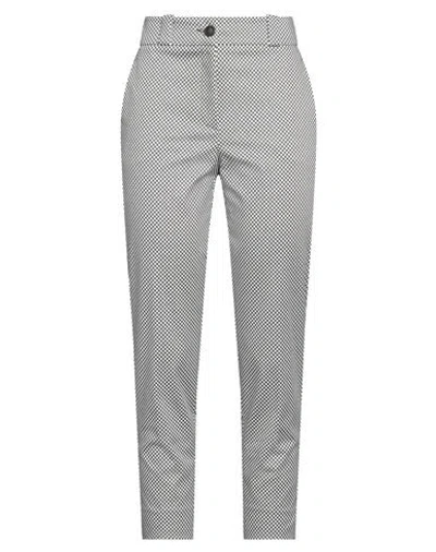Peserico Easy Woman Pants Charcoal Size 6 Cotton, Elastane In Grey