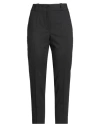Peserico Easy Woman Pants Charcoal Size 6 Polyester, Wool, Elastane In Black