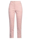 Peserico Easy Woman Pants Coral Size 16 Cotton, Elastane In Red