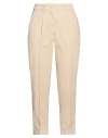 Peserico Easy Woman Pants Beige Size 4 Cotton, Elastane In White