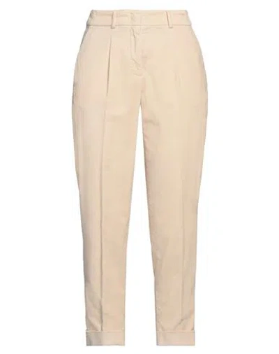Peserico Easy Woman Pants Beige Size 4 Cotton, Elastane In White