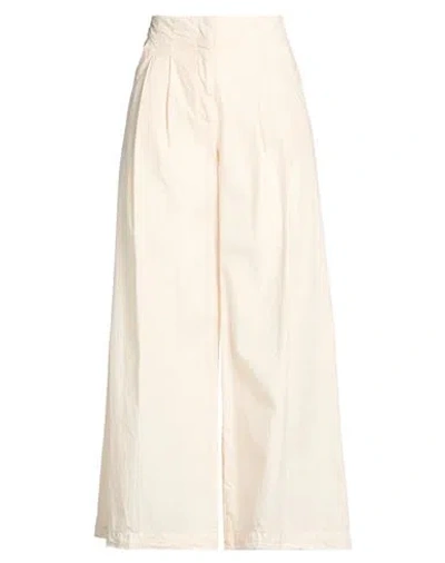 Peserico Easy Woman Pants Cream Size 10 Cotton In Pink
