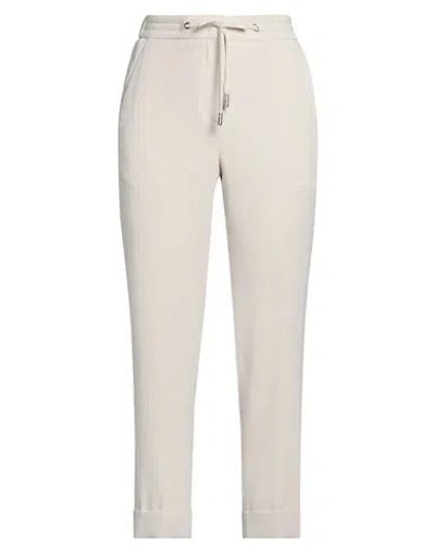 Peserico Easy Woman Pants Cream Size 12 Polyester In White