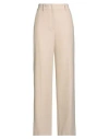 Peserico Easy Woman Pants Cream Size 8 Wool, Polyester, Viscose, Polyamide, Elastane In Neutral