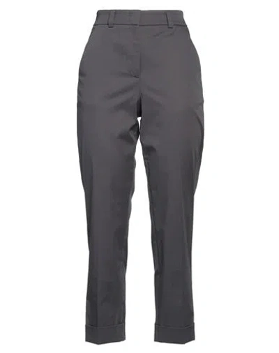 Peserico Easy Woman Pants Grey Size 14 Cotton, Elastane