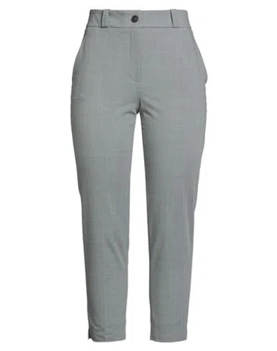 Peserico Easy Woman Pants Grey Size 10 Polyester, Wool, Elastane In Gray