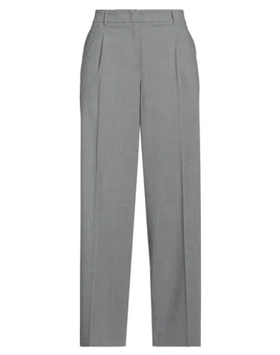Peserico Easy Woman Pants Grey Size 6 Polyester, Wool, Elastane