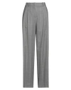 Peserico Easy Woman Pants Grey Size 6 Virgin Wool, Elastane In Gray