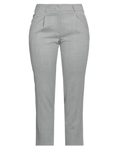 Peserico Easy Woman Pants Grey Size 8 Wool, Polyester, Elastane