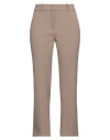 Peserico Easy Woman Pants Khaki Size 10 Polyester, Viscose, Cotton, Elastane In Beige