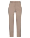 Peserico Easy Woman Pants Khaki Size 12 Polyester, Viscose, Cotton, Elastane In Beige