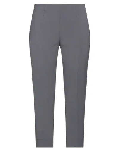 Peserico Easy Woman Pants Lead Size 6 Polyester, Viscose, Cotton, Elastane In Grey