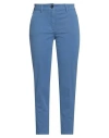 Peserico Easy Woman Pants Light Blue Size 6 Cotton, Elastane