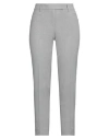Peserico Easy Woman Pants Light Grey Size 12 Polyester, Viscose, Cotton, Elastane In Grey