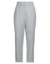 Peserico Woman Pants Light Grey Size 2 Virgin Wool, Elastane In Gray
