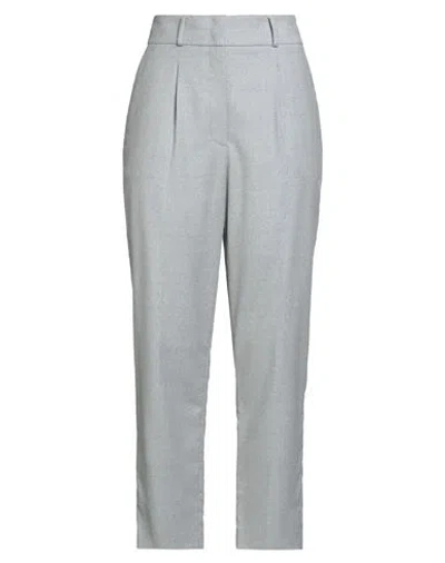 PESERICO PESERICO EASY WOMAN PANTS LIGHT GREY SIZE 8 VIRGIN WOOL, ELASTANE