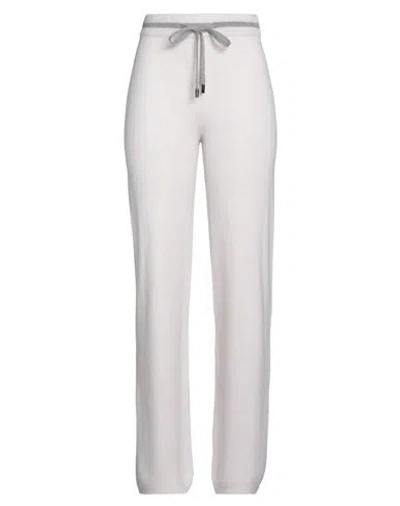 Peserico Easy Woman Pants Light Pink Size 6 Merino Wool, Cashmere